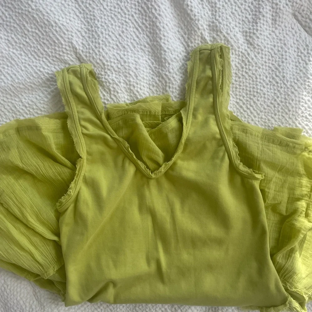 Free People Izi-Drop Waist Mini Dress in Green Apple in Size Medium